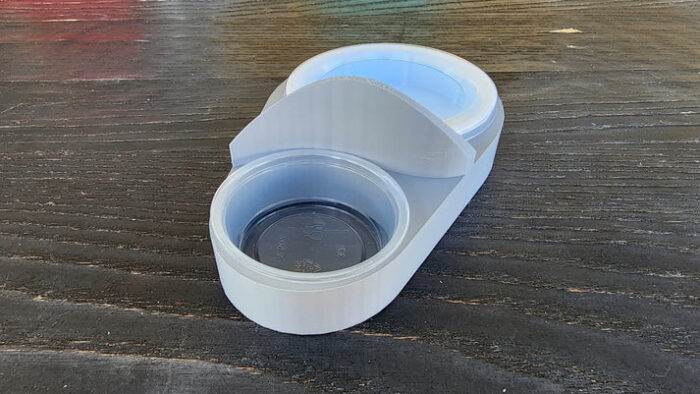 Ash Grey Leopard Gecko food bowl, calcium dish & water dish